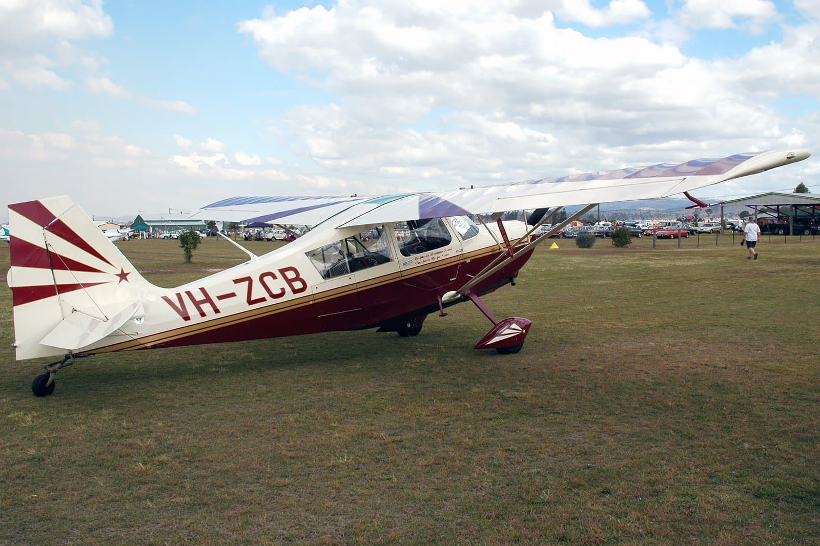 A Champion 7ECA Citabria, the aerobatic descendant of the Champ's airframe, in flight