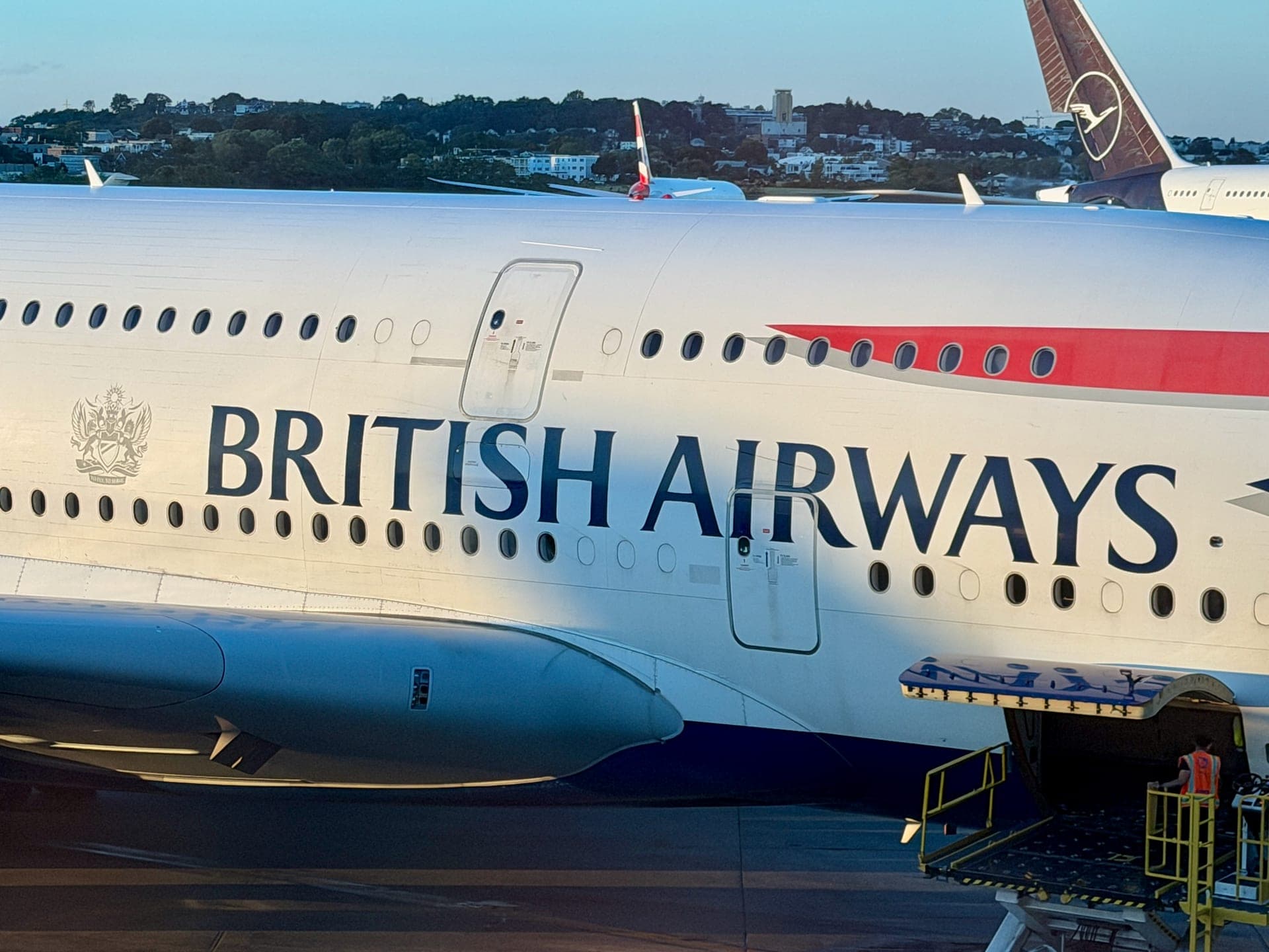 British Airways Airbus A380-841, G-XLEC, one of the airline's twelve A380s delivered from 2013