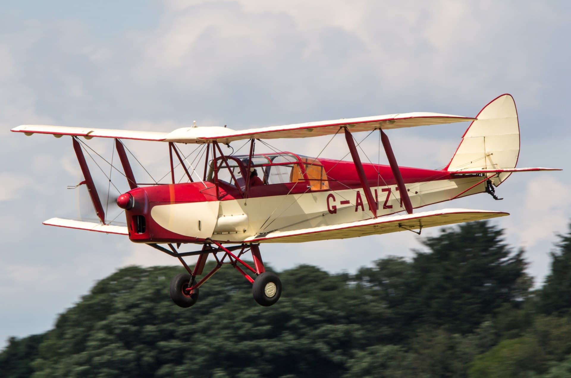 A Thruxton Jackaroo, the postwar four-seat cabin conversion of the Tiger Moth, registration G-ANZT