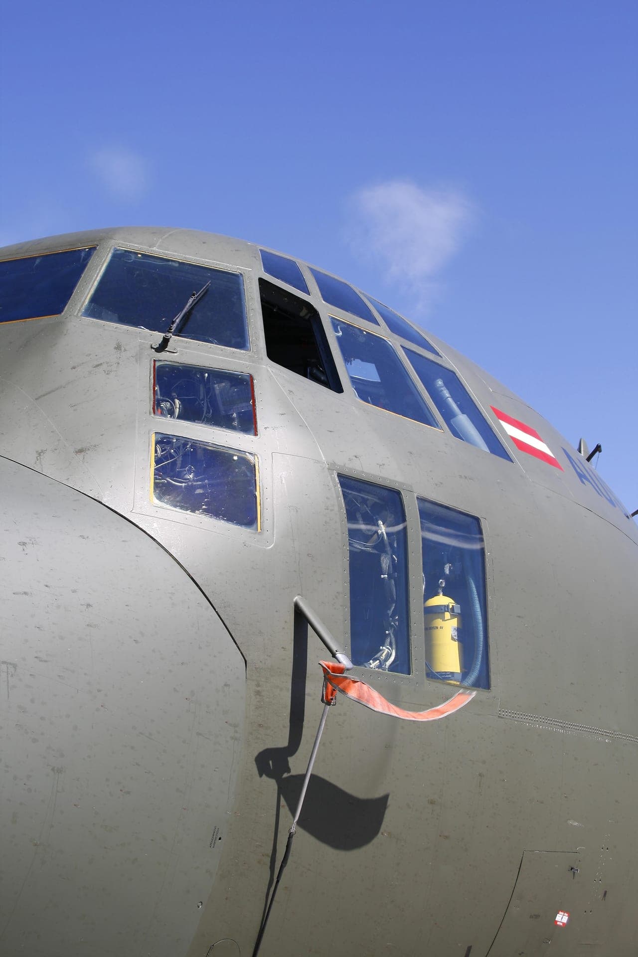 An Austrian Air Force C-130K Hercules, ex-RAF surplus, at RAF Waddington in 2010