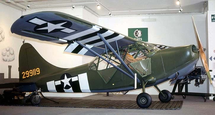 A preserved Stinson L-5 Sentinel of the Italian Air Force, marked for 'Operazione Sentinel'