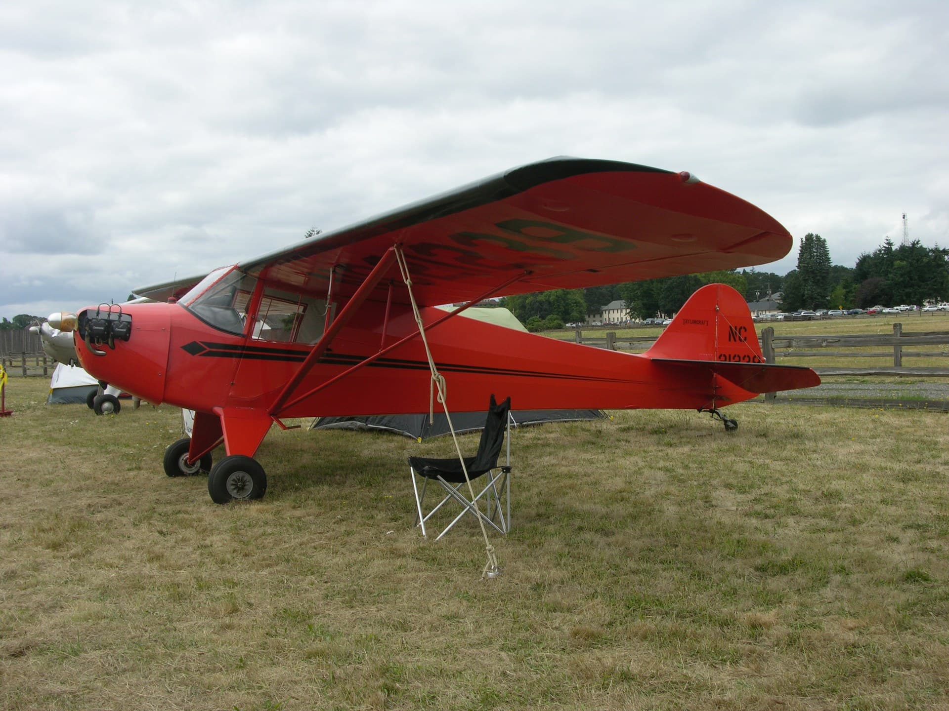 A 1938 Taylorcraft BC-65, registration NC21239, at an airshow