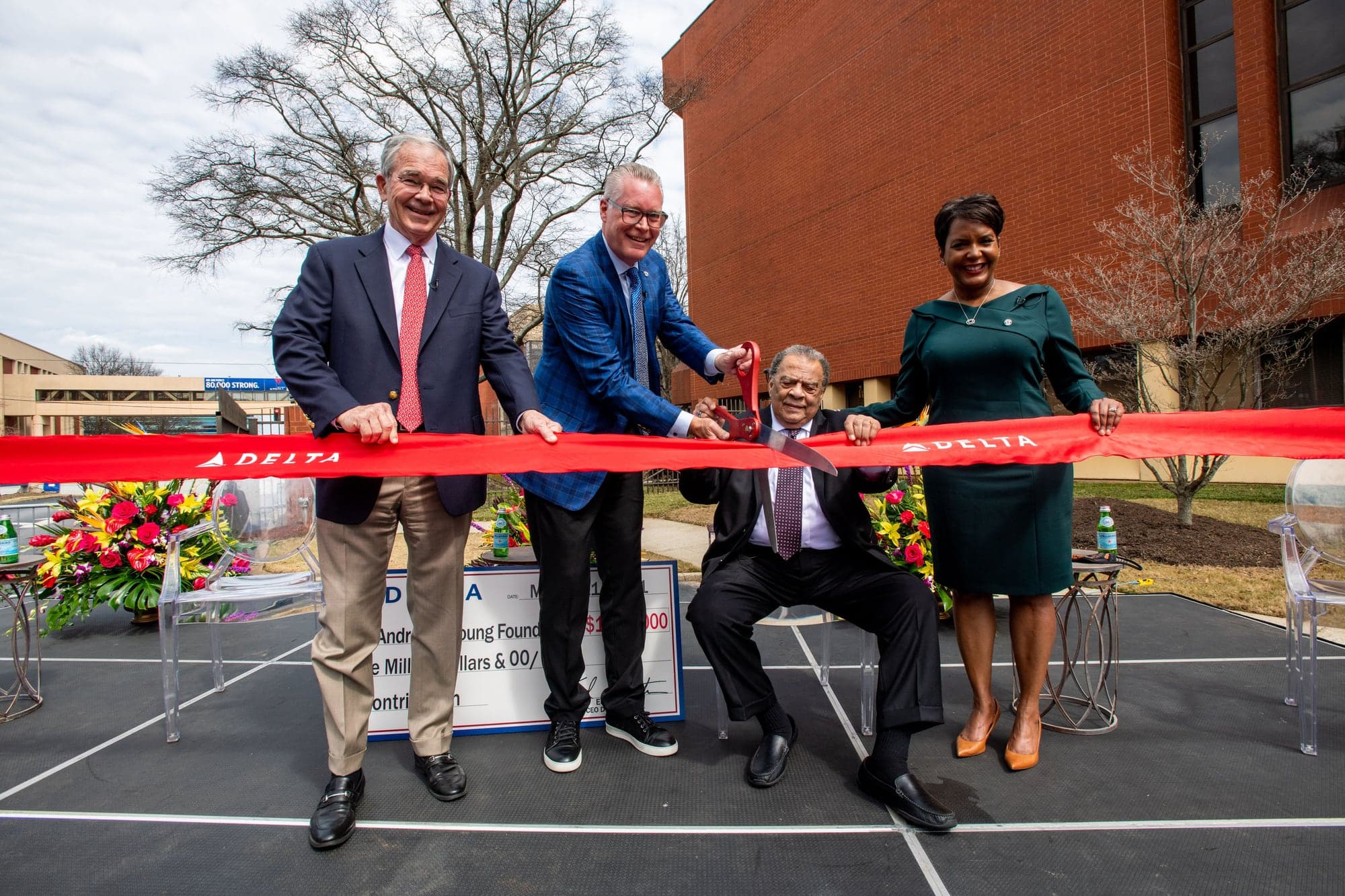 Delta's headquarters building on the northern edge of Hartsfield to Jackson, at the ceremony on 11 March 2021 renaming it for Ambassador Andrew Young.