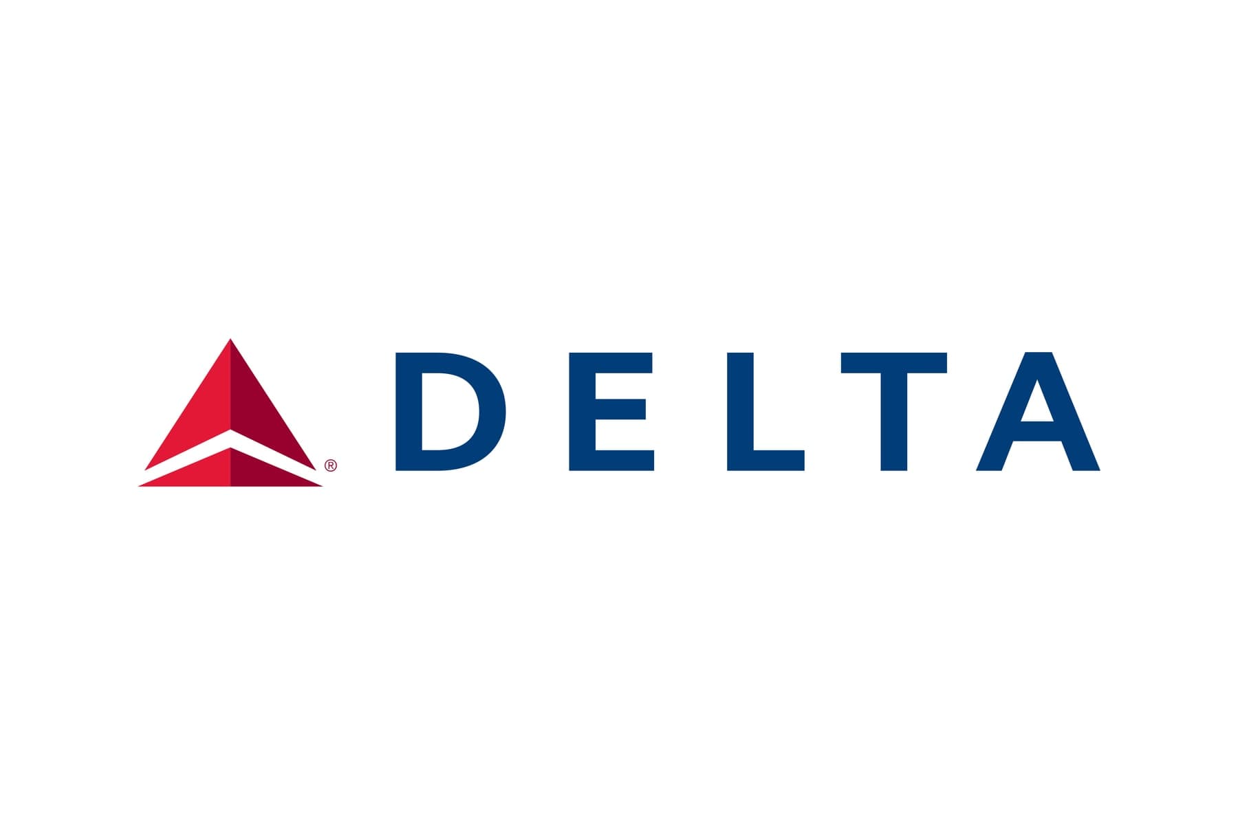 The Delta Air Lines logo: the red triangular widget beside the word Delta in dark blue.