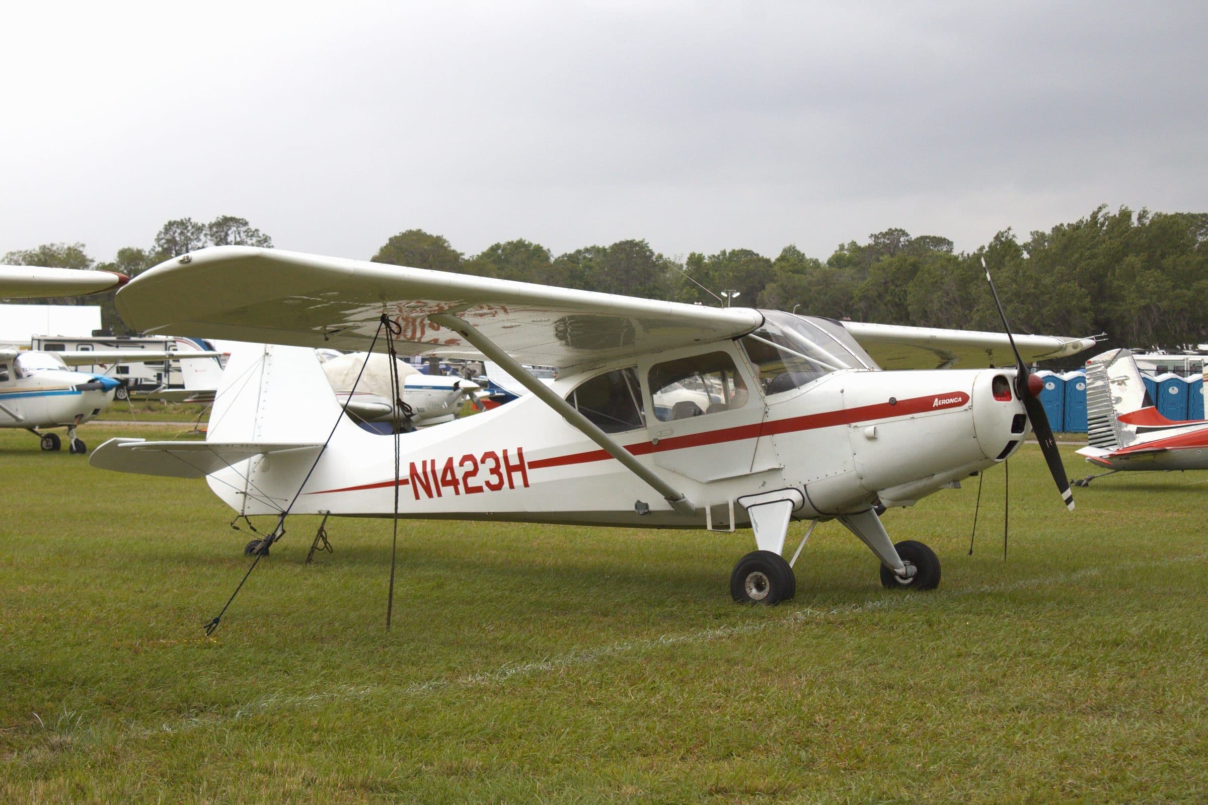 An Aeronca 15AC Sedan at Sun 'n Fun in 2024, a C-145 aircraft that found work in commercial bush flying