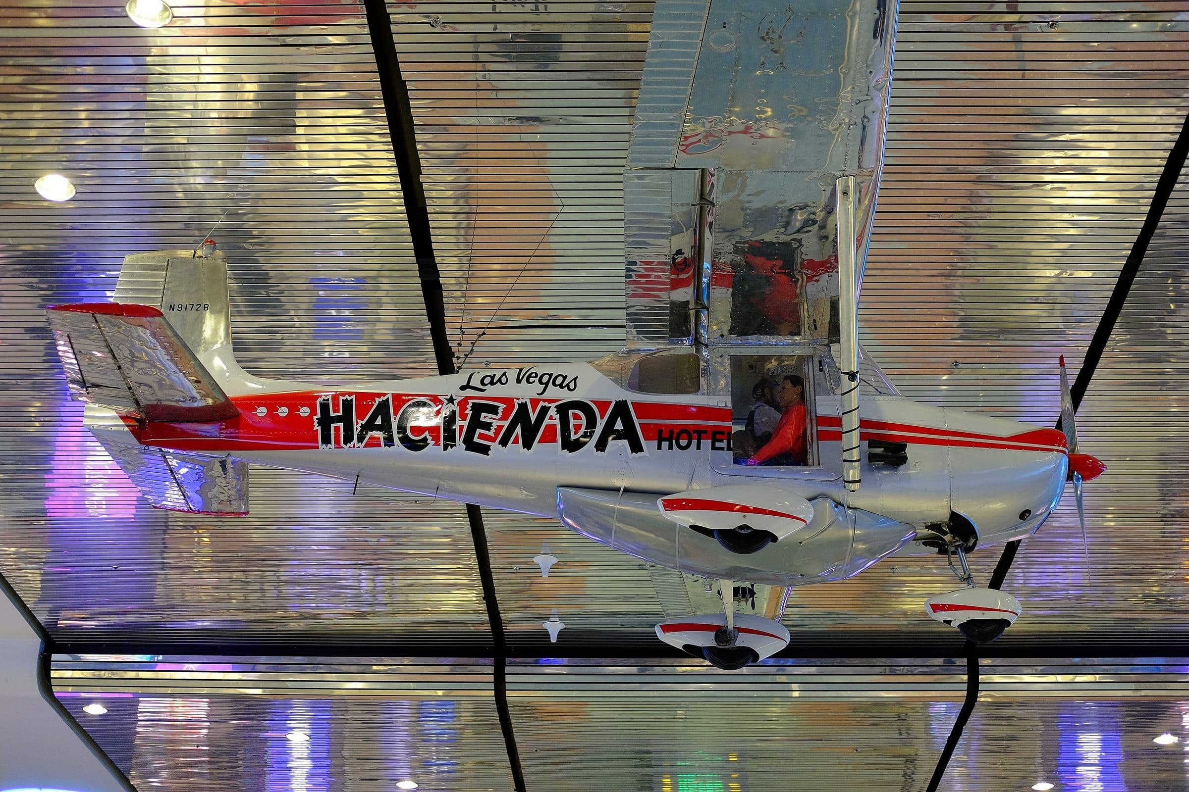 Cessna 172 N9172B, the record-holding endurance aircraft, on display at the Las Vegas airport in 2019
