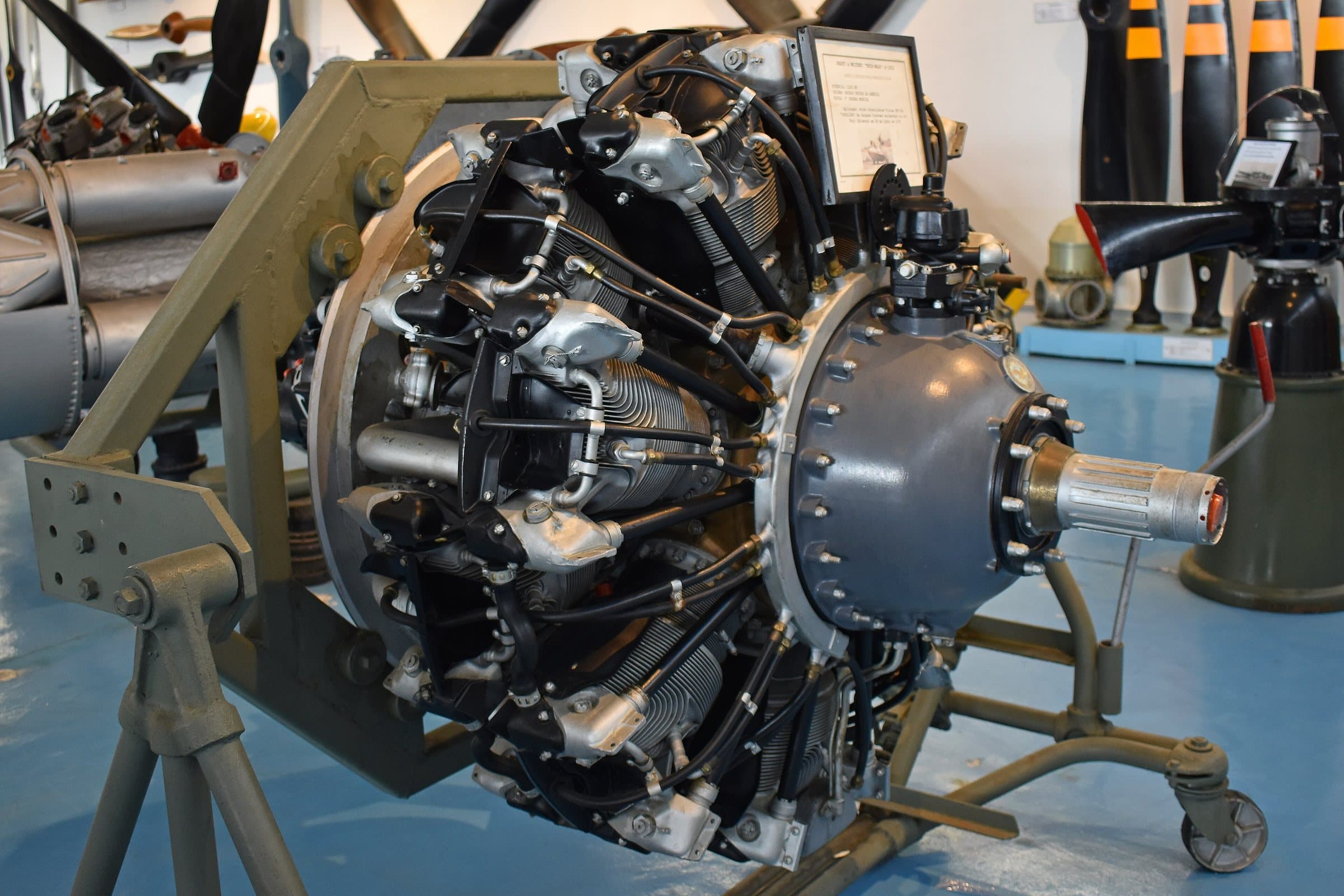A Pratt & Whitney R-1830 Twin Wasp at the Museu do Ar, Alverca, Portugal, in 2022