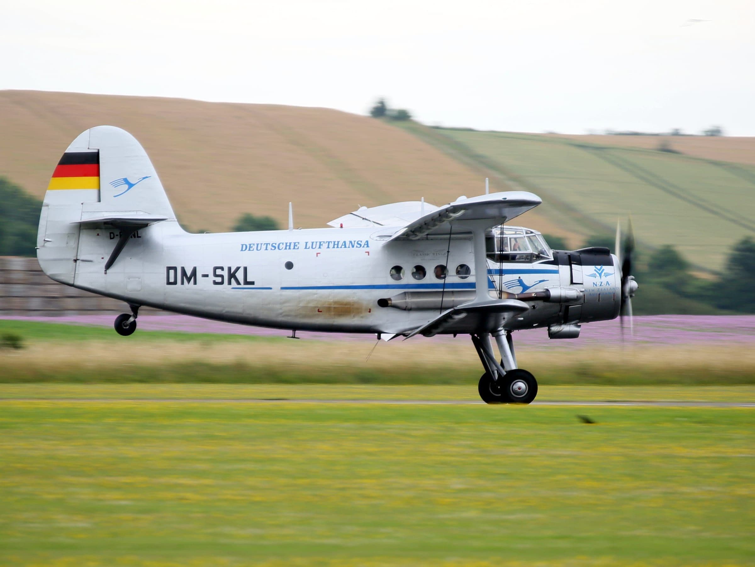 An Antonov An-2 at Flying Legends in 2016, the aircraft for which the Cyclone's Soviet descendant is still built new