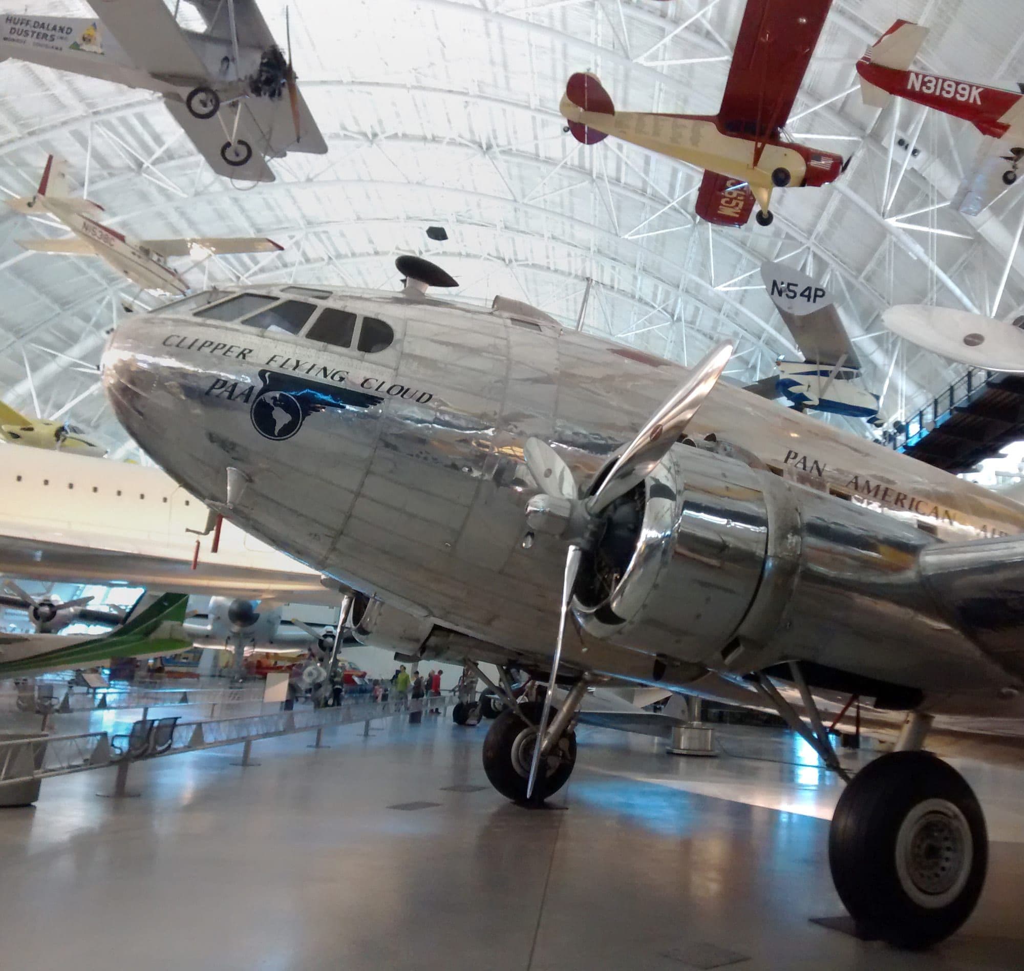 The Boeing 307 Stratoliner Clipper Flying Cloud in 2014, the first airliner with a pressurised cabin, powered by Cyclones