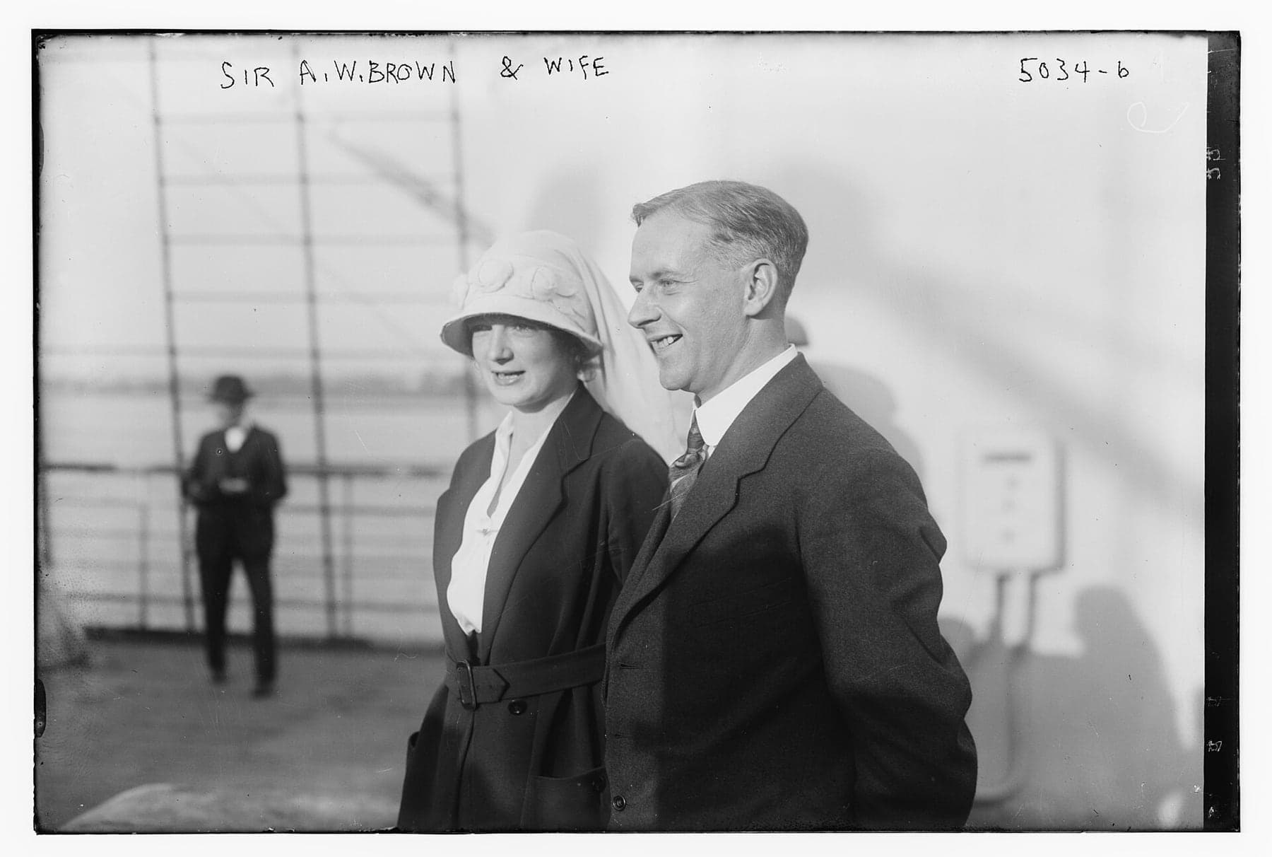 Sir Arthur Whitten Brown and his wife Kathleen