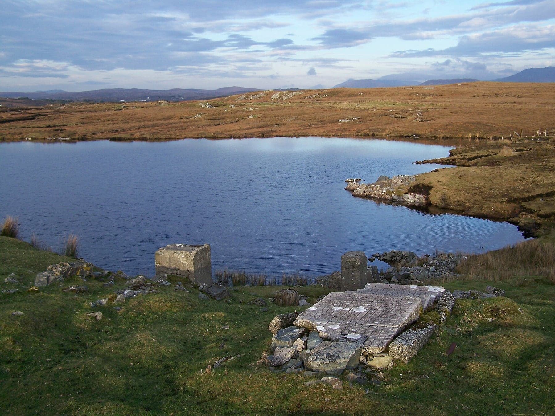 Ruins of the Marconi transatlantic wireless station in Derrygimlagh bog