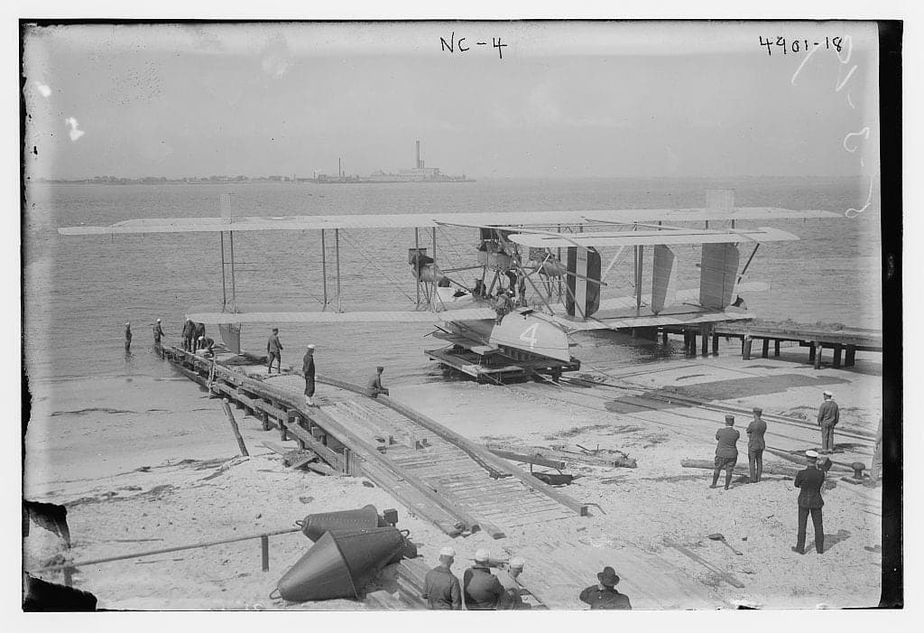 The US Navy Curtiss NC-4 flying boat