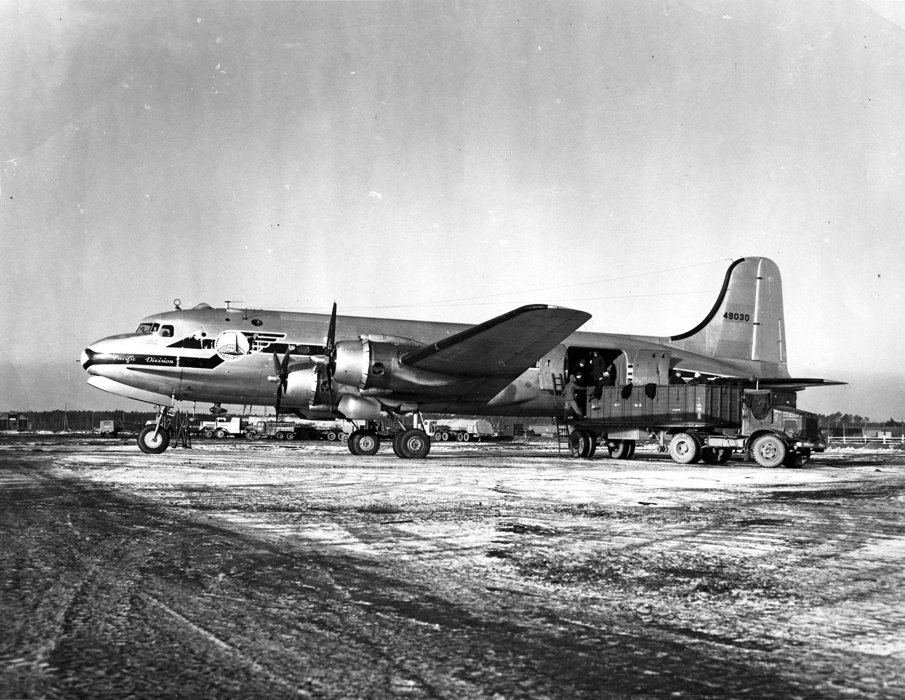 A Douglas C-54E Skymaster, serial 44-9030, flown on the Berlin Airlift