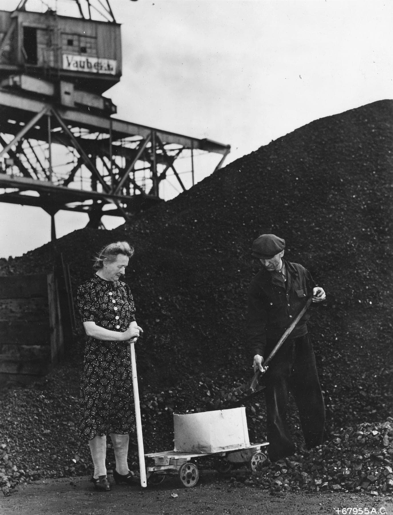 Berliners collecting their weekly coal ration during the blockade