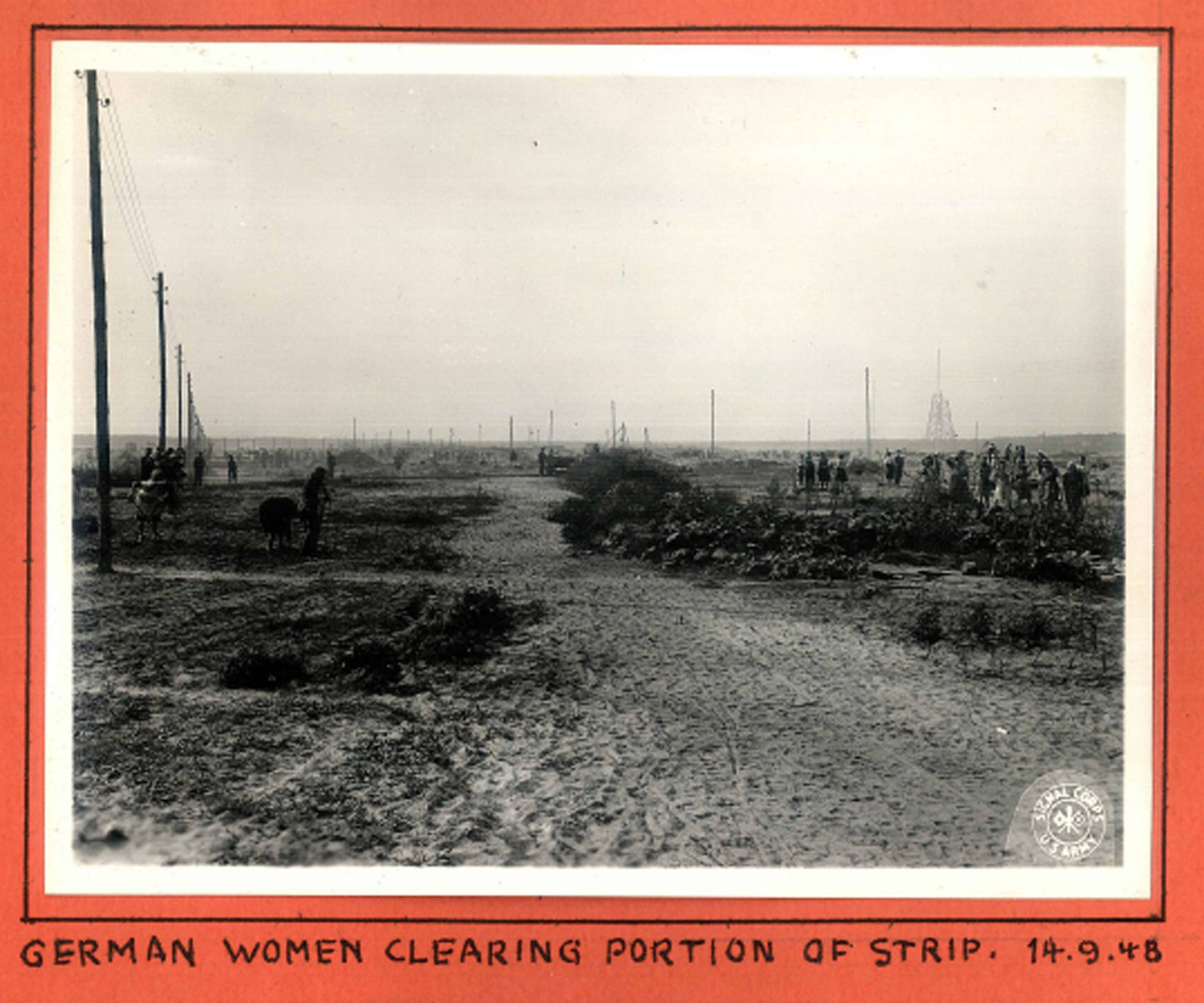 German women clearing the ground for the runway at Tegel, 14 September 1948