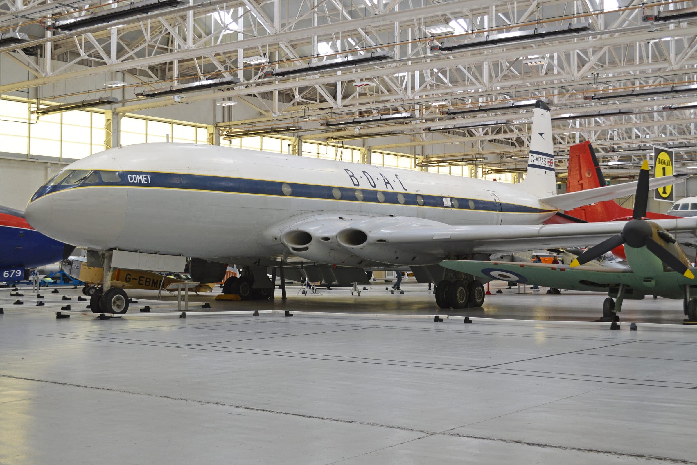 Comet 1XB G-APAS in BOAC colours at the Royal Air Force Museum Cosford