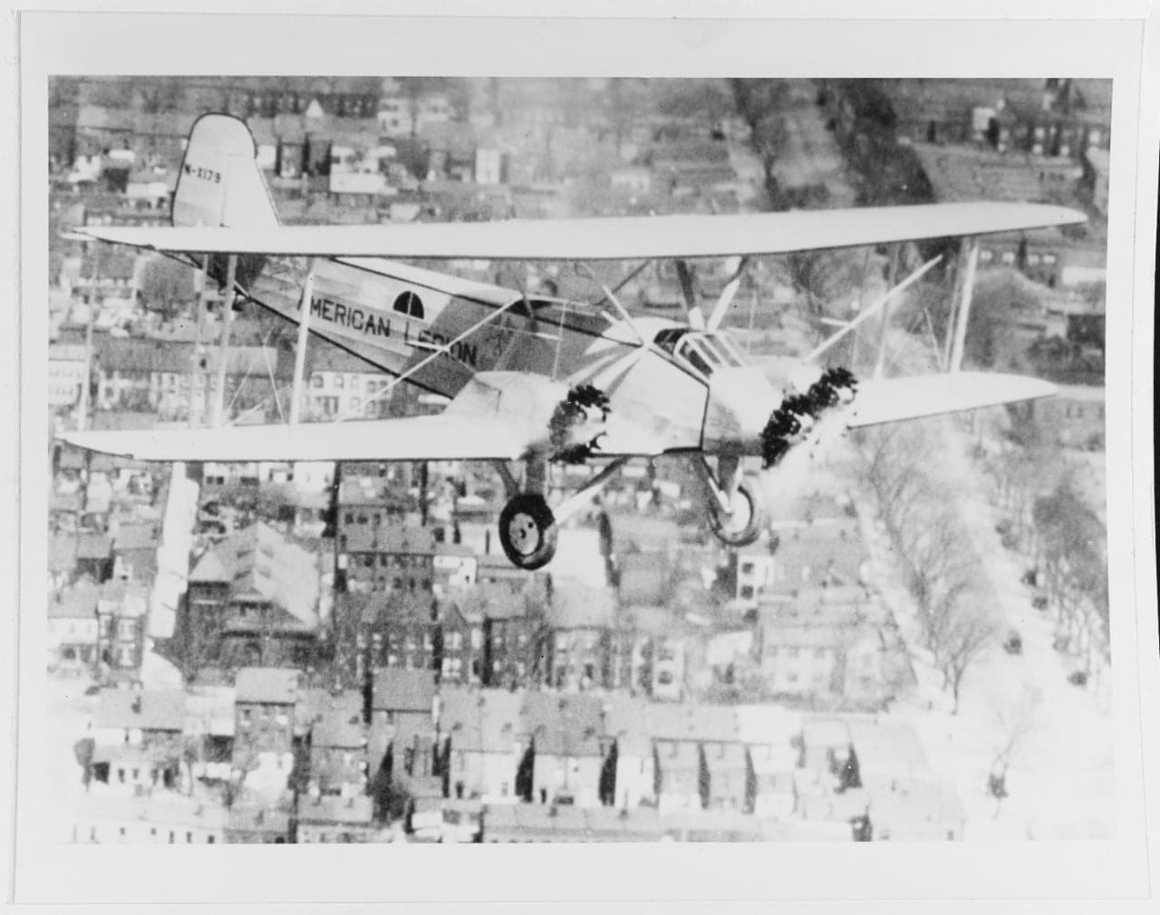 The Keystone Pathfinder American Legion, in which Noel Davis and Stanton Wooster were killed during a test flight in April 1927.