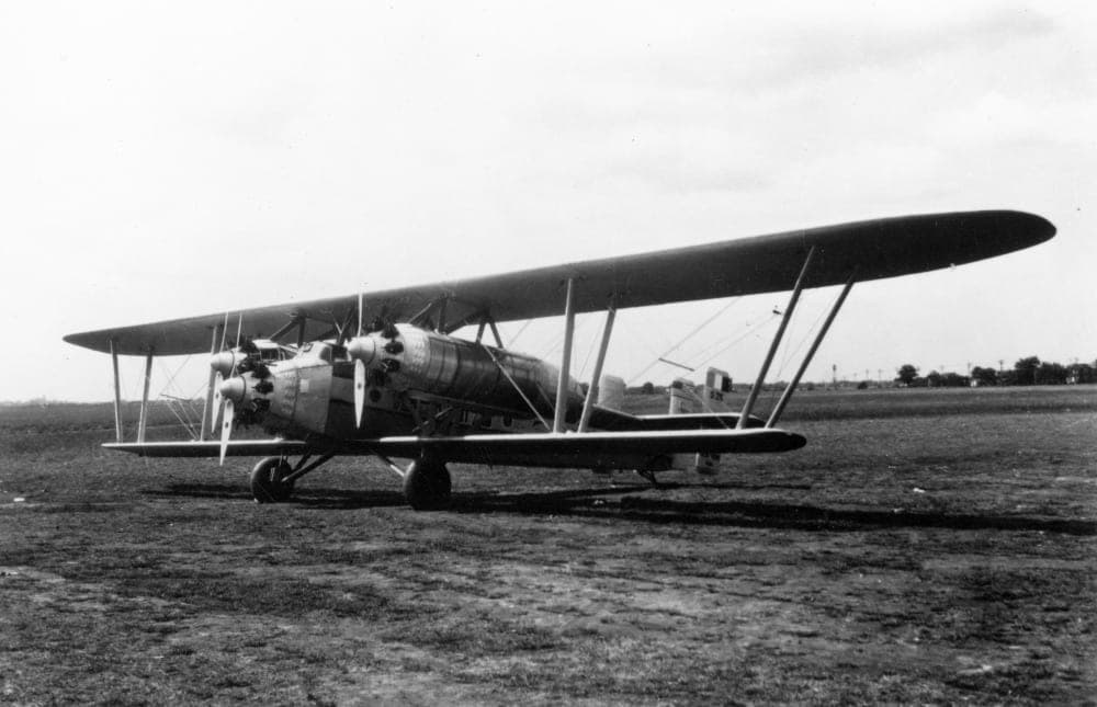 René Fonck's Sikorsky S-35 trimotor, the first serious contender for the Orteig Prize.