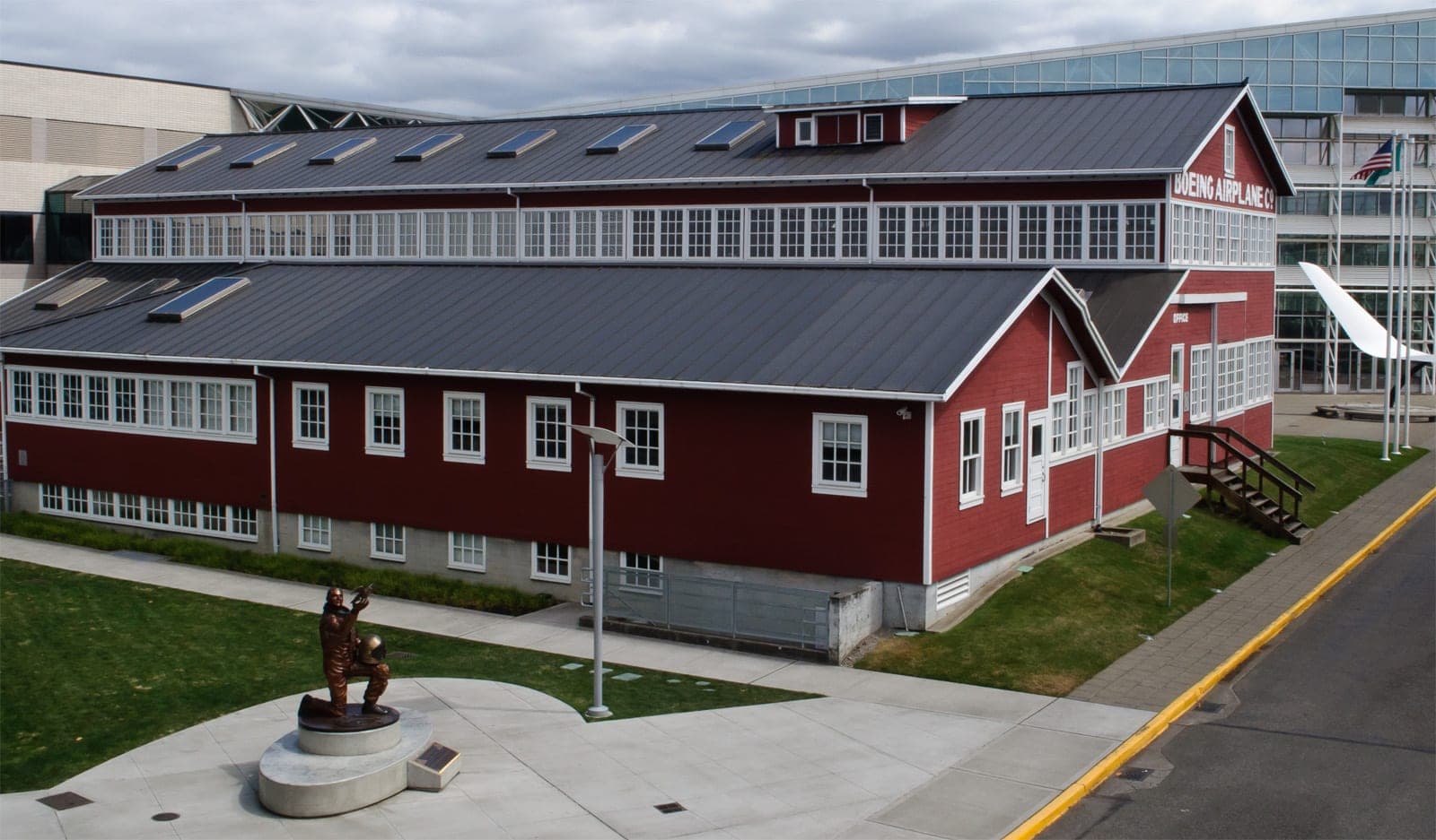 The Red Barn, Boeing's original 1909 wooden factory building, preserved at the Museum of Flight in Seattle