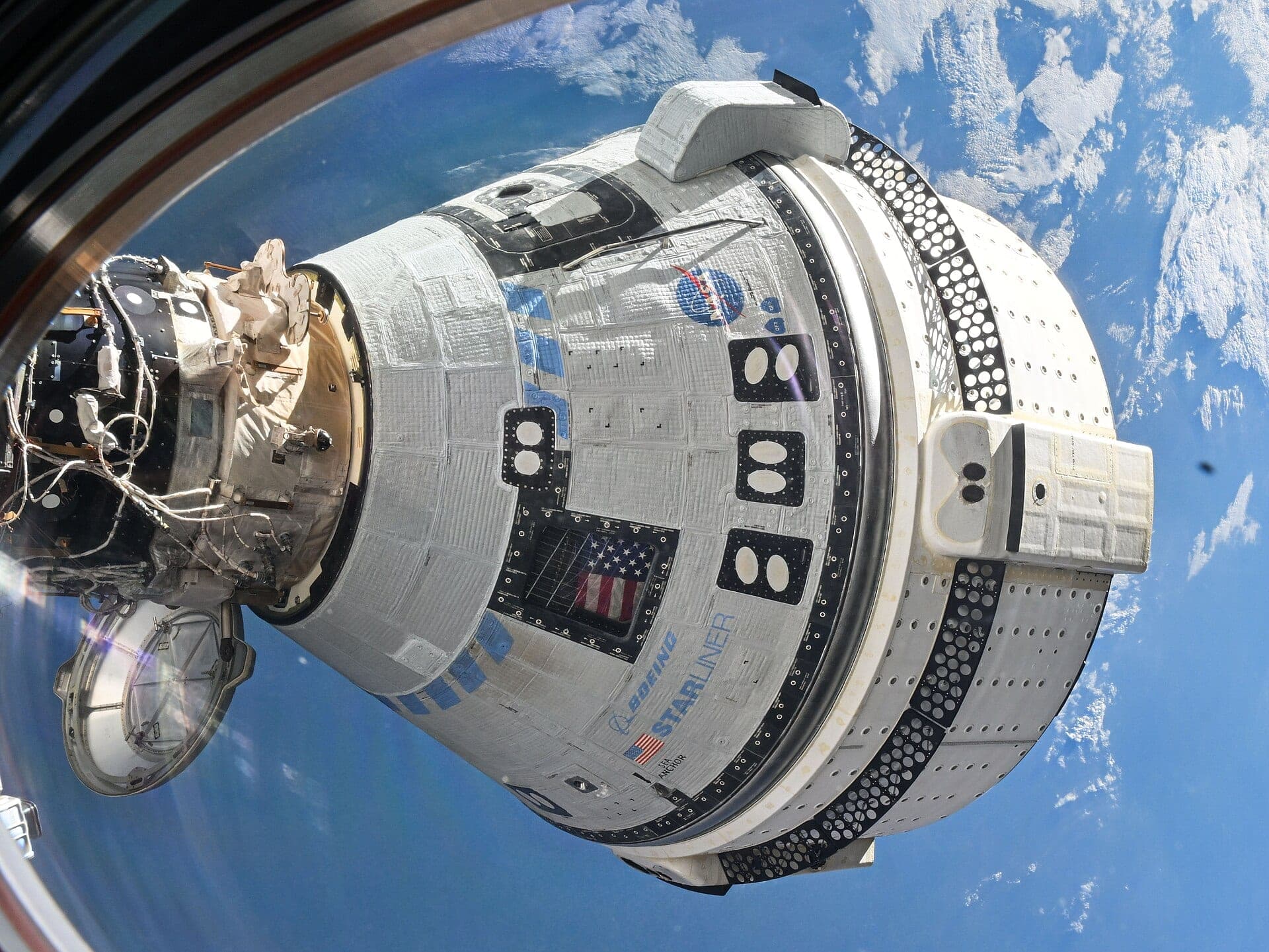 Boeing's Starliner capsule docked to the International Space Station in July 2024