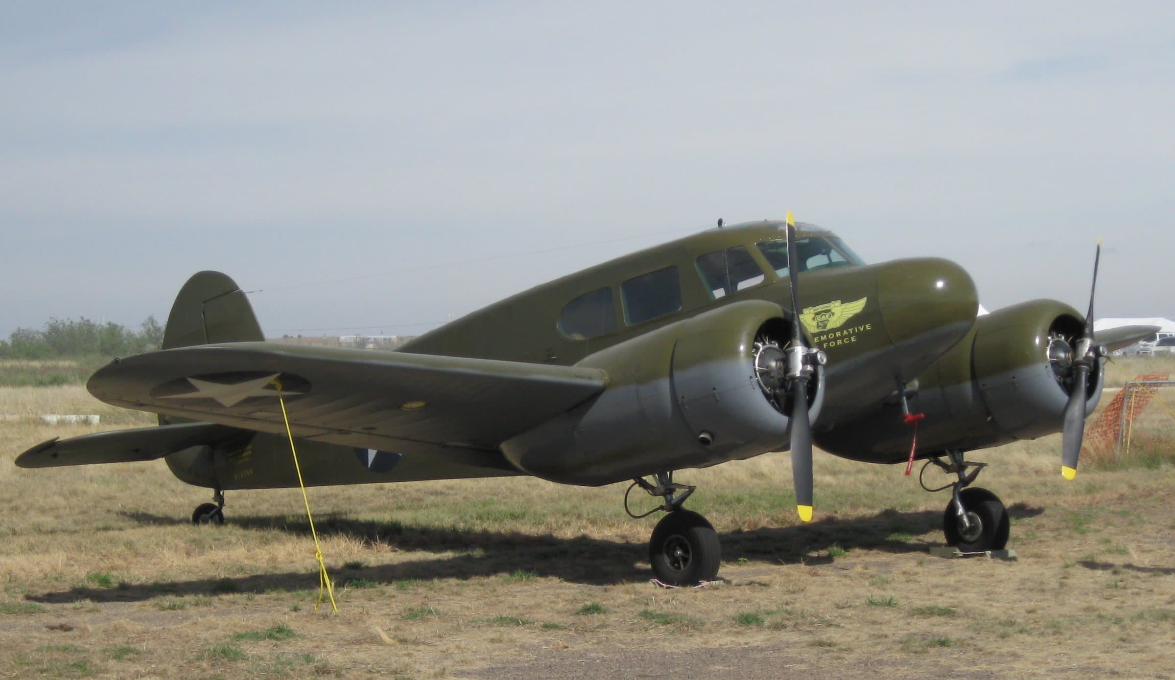 A preserved Cessna T-50 Bobcat, the twin-engined trainer ordered in quantity in 1940